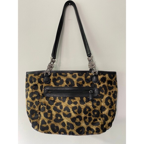 BRIGHTON JILL BOUTIQUE TOTE LEOPARD PRINT - Picture 2 of 6